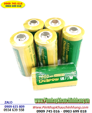 Pin đèn Pin CR123A; Pin sạc lithium CR123A Delipow ICR123A 16340 2/3A 1000mAh